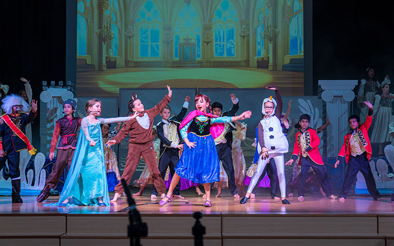 OFS Elementary School students performing during Frozen musical