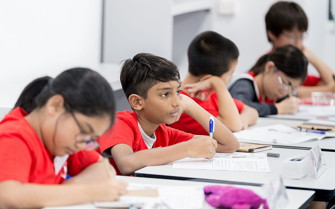 A group of OFS Elementary School students in the class during OFS Primary Years Model United Nations (PY-MUNOFS)