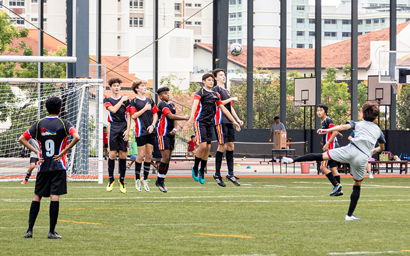 OFS High School boys rugby team playing against another school