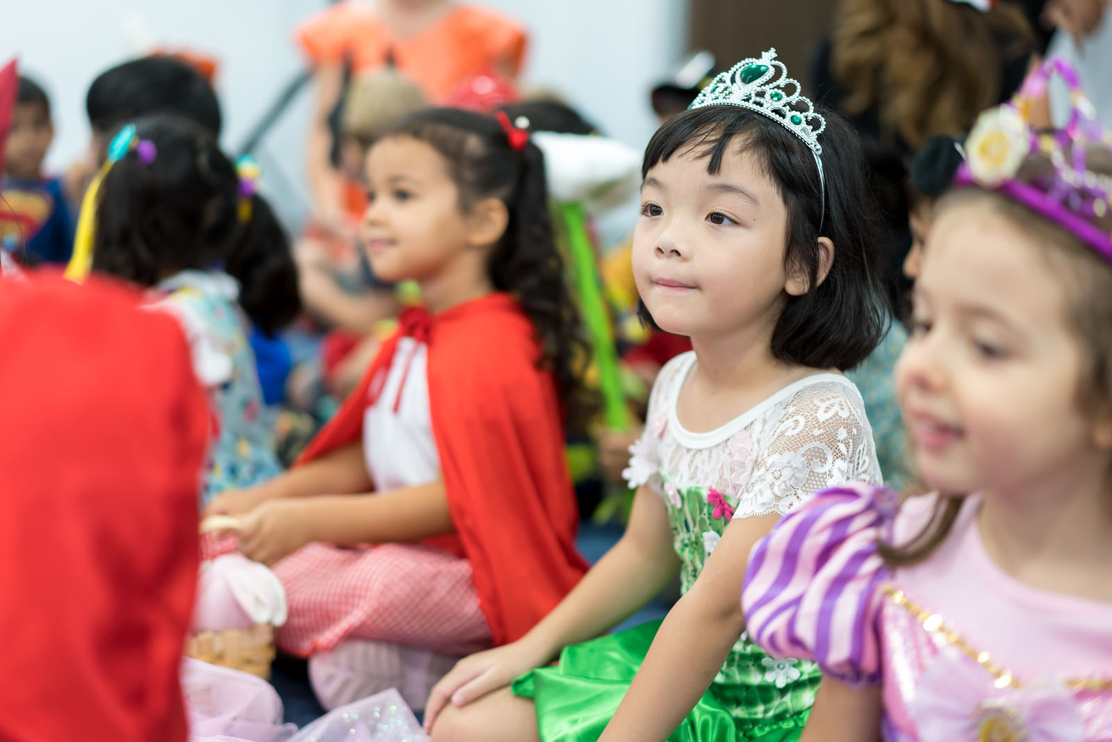 OFS Kindergarten students in costumes during Kindergarten Book Parade