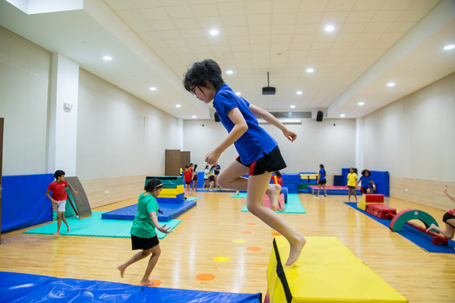 OFS Elementary School students in the gym