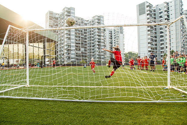 OFS Elementary School Football team playing against other schools